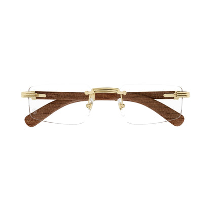 Cartier CT0485O 002 gold brown transparent frontale
