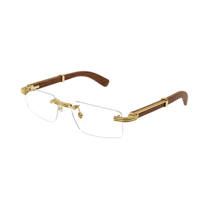 Cartier CT0485O 002 gold brown transparent 3/4