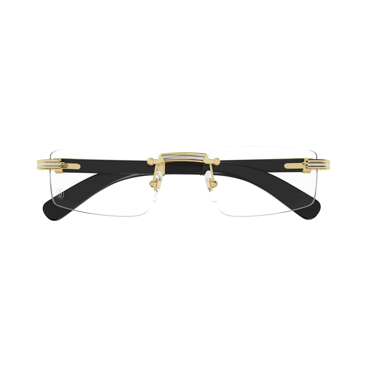 Cartier CT0485O 003 gold white transparent frontale