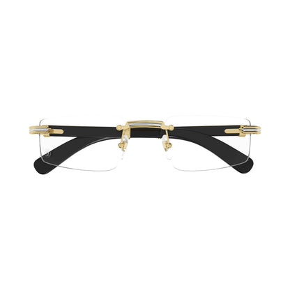 Cartier CT0485O 003 gold white transparent frontale