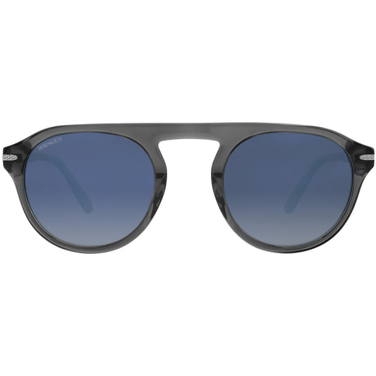 ARTHUR - Shiny Transparent Grey -  Mineral Polarized Blue Gradient