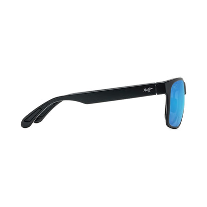 Maui Jim RED SANDS ASIAN FIT B432N-2M Matte Black / Blue Hawaii (Asian Fit) laterale