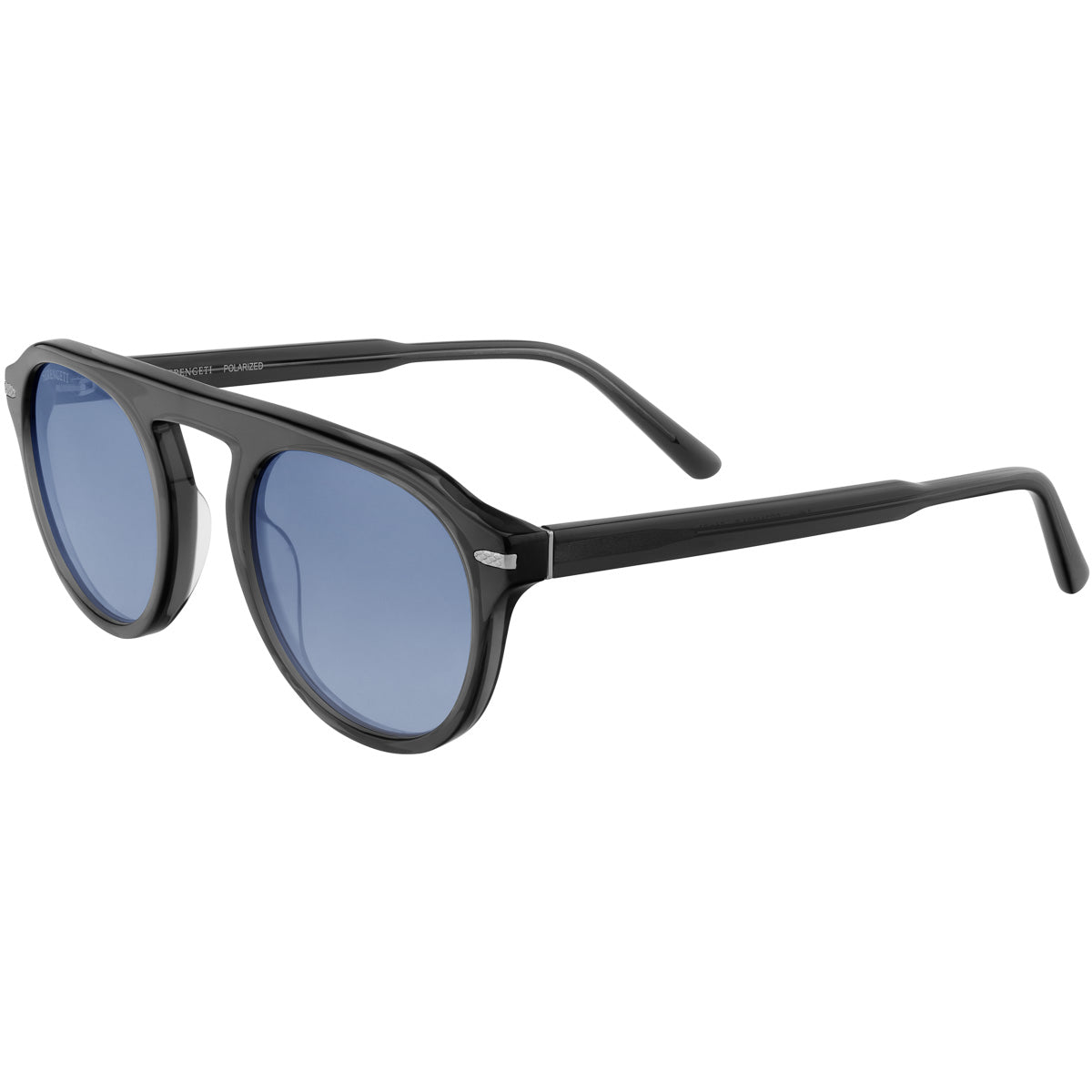 ARTHUR - Shiny Transparent Grey -  Mineral Polarized Blue Gradient