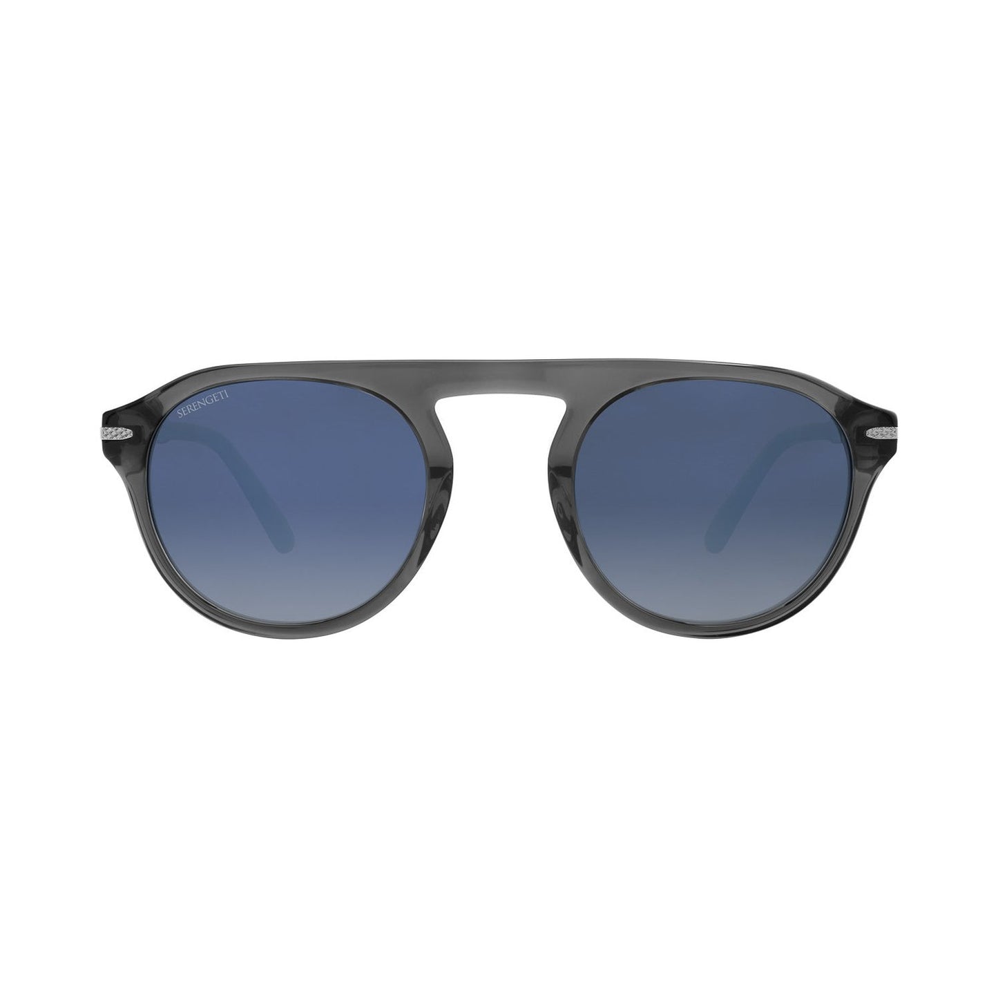 ARTHUR - Shiny Transparent Grey -  Mineral Polarized Blue Gradient