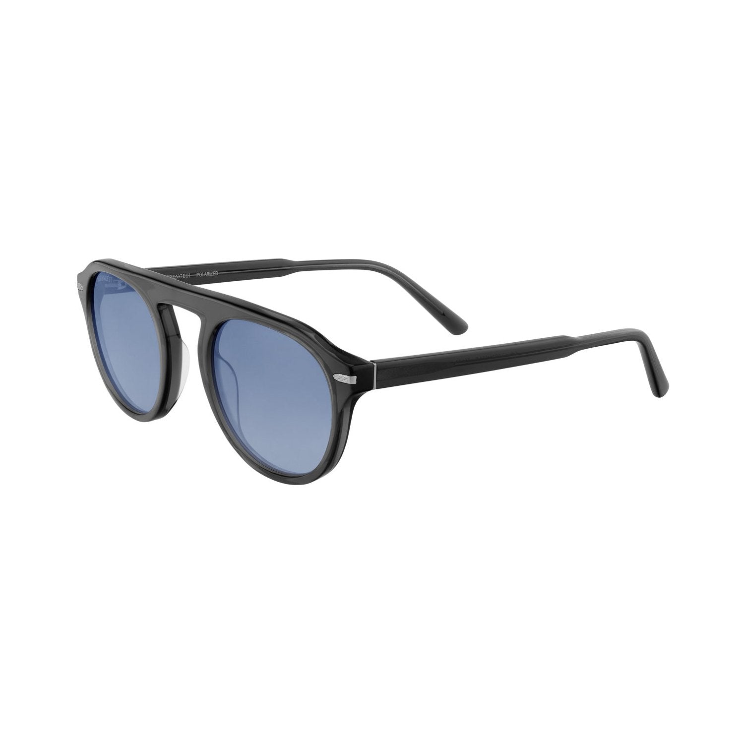 ARTHUR - Shiny Transparent Grey -  Mineral Polarized Blue Gradient