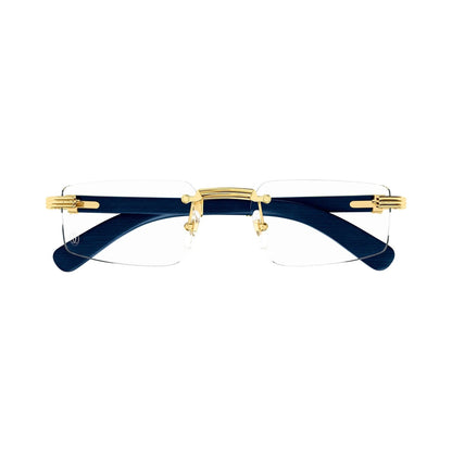 Cartier CT0485O 004 gold blue transparent