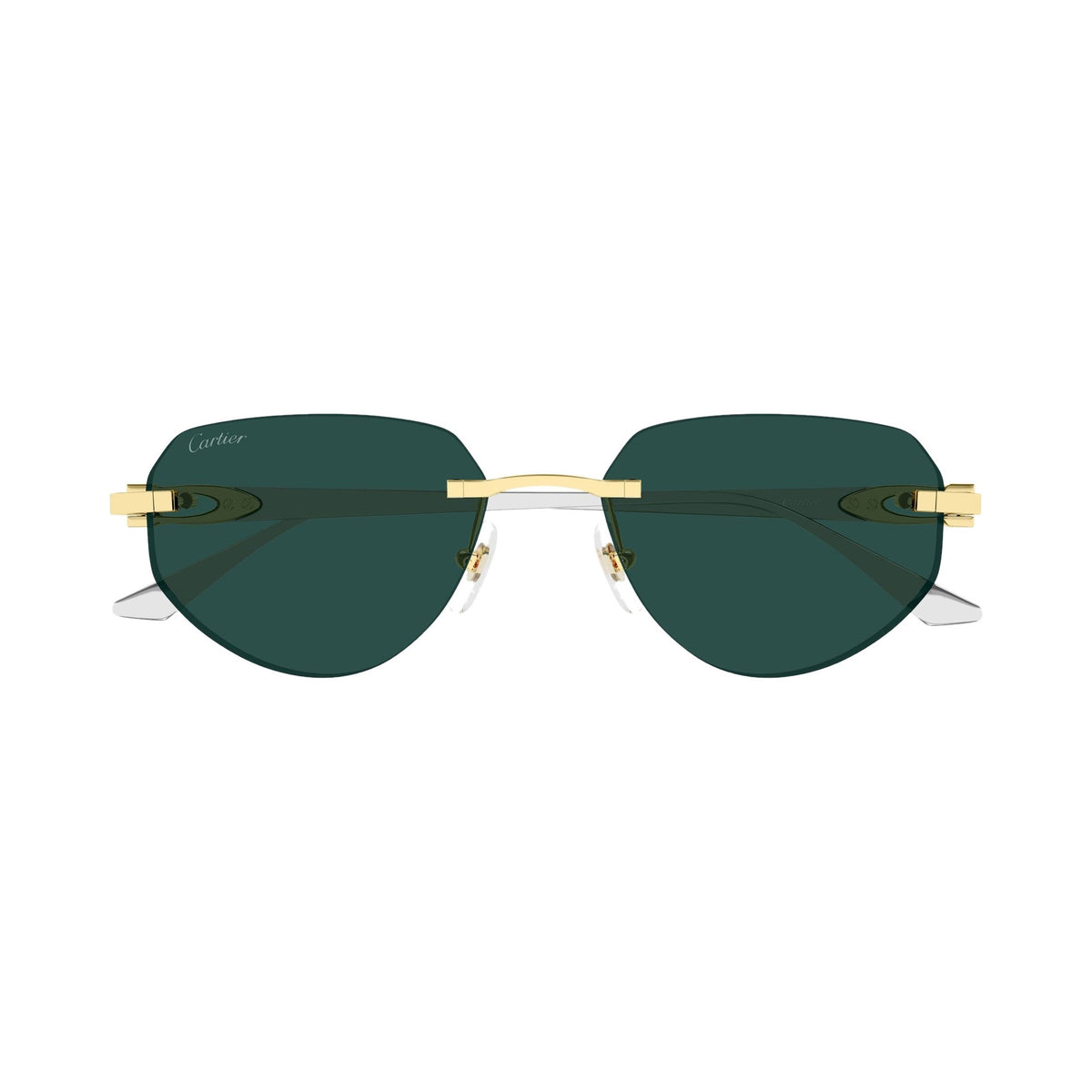 Cartier CT0661S 002 gold silver green frontale