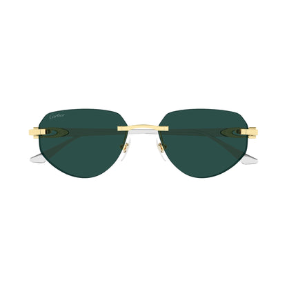Cartier CT0661S 002 gold silver green frontale