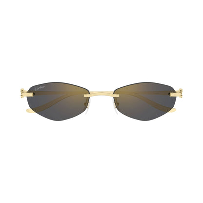 Cartier CT0675S 001 gold gold grey frontale