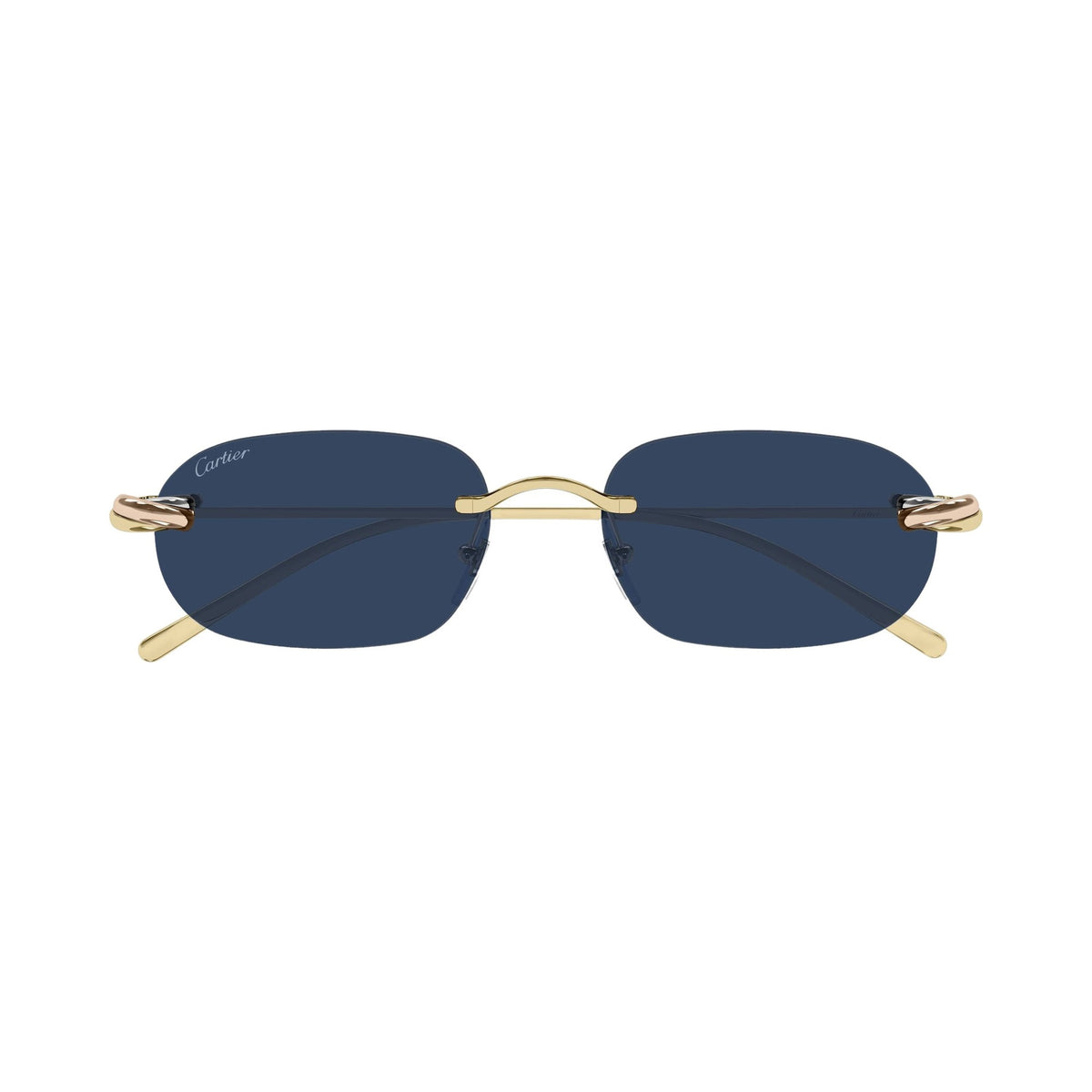 Cartier CT0686S 002 gold gold blue frontale
