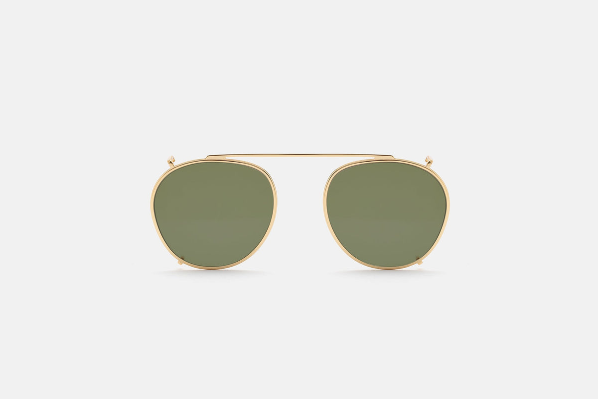 Retrosuperfuture Clip On The Warhol Green gold frontale