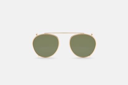 Retrosuperfuture Clip On The Warhol Green gold frontale