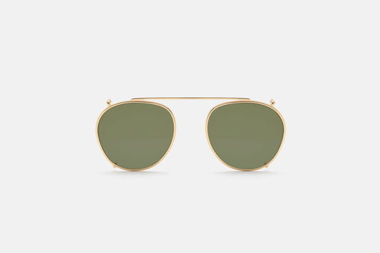 Retrosuperfuture Clip On The Warhol Green gold frontale