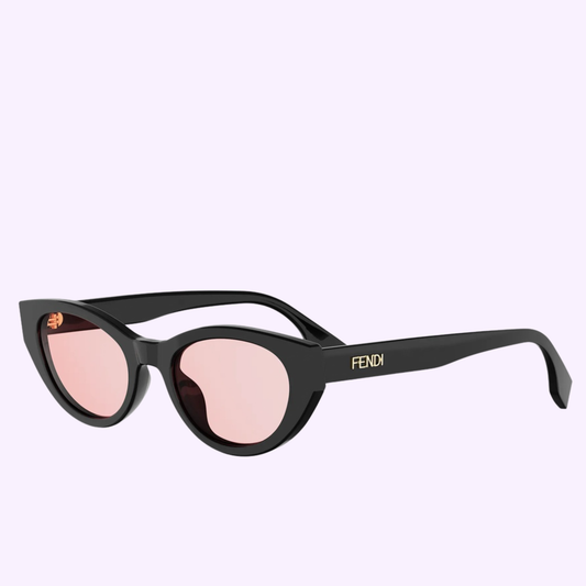 Fendi Lettering FE40209I nero lenti rosa - frontale