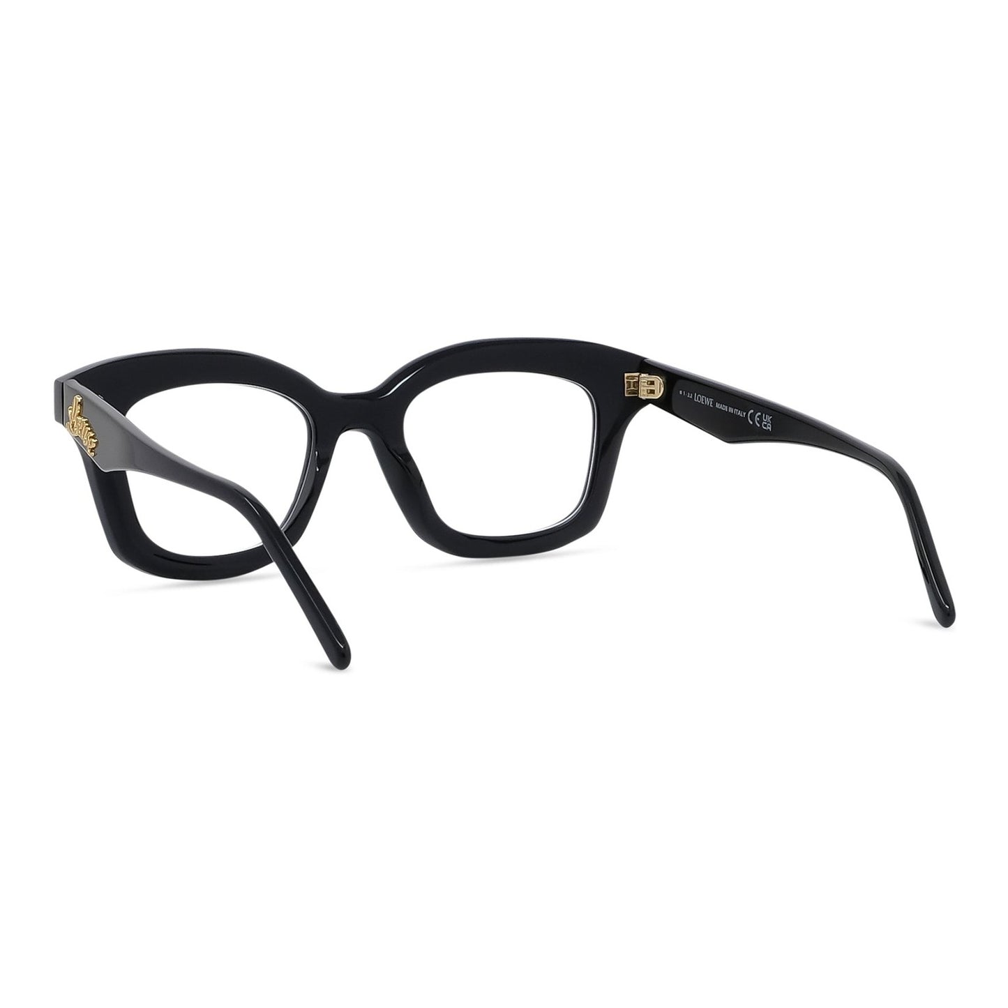 Curvy Black Geometric Eyeglasses 001