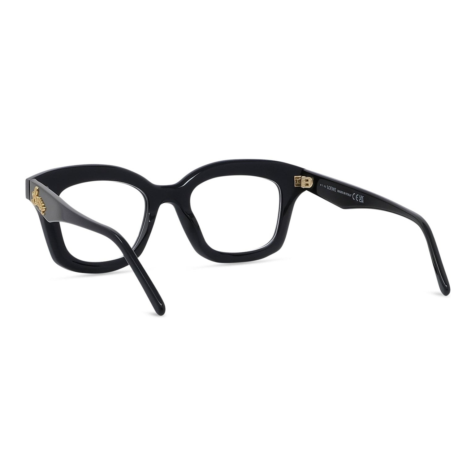 Curvy Black Geometric Eyeglasses 001