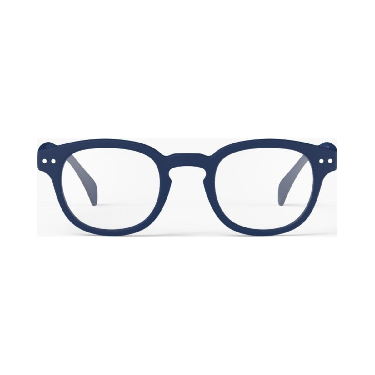 Izipizi READING C NAVY BLUE +1 | Occhiali da vista blu navy blu, immagine quadrata con occhiale centrato e scala uniforme