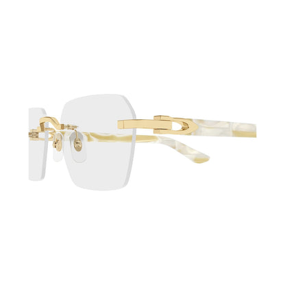 Cartier CT0623O 004 gold ivory transparen vista 3